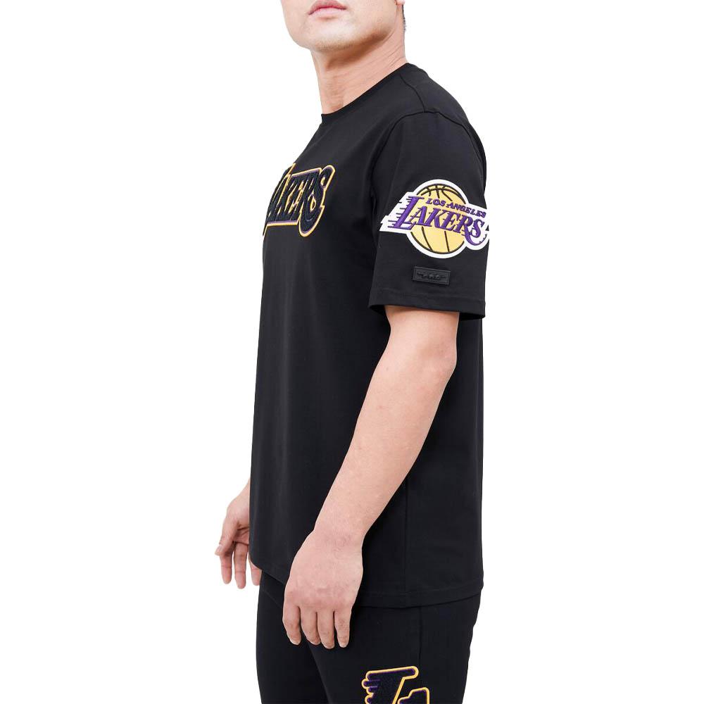 Pro Standard Men Milwaukee Bucks Stacked Logo Pro Team Shirt (Black)-Nexus Clothing