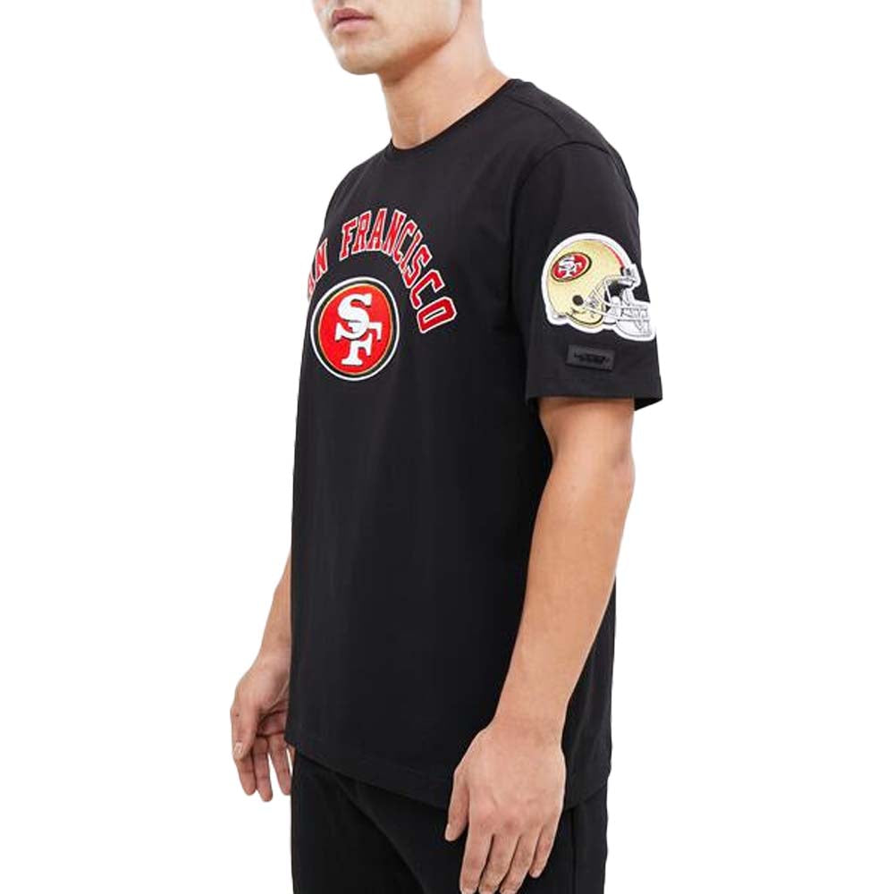 Pro Standard Men San Francisco 49ers Stacked Logo Pro Team Shirt (Black)-Nexus Clothing