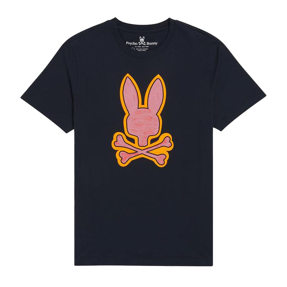 Psycho Bunny Men BENNETT GRAPHIC TEE (NAVY)-navy-Small-Nexus Clothing