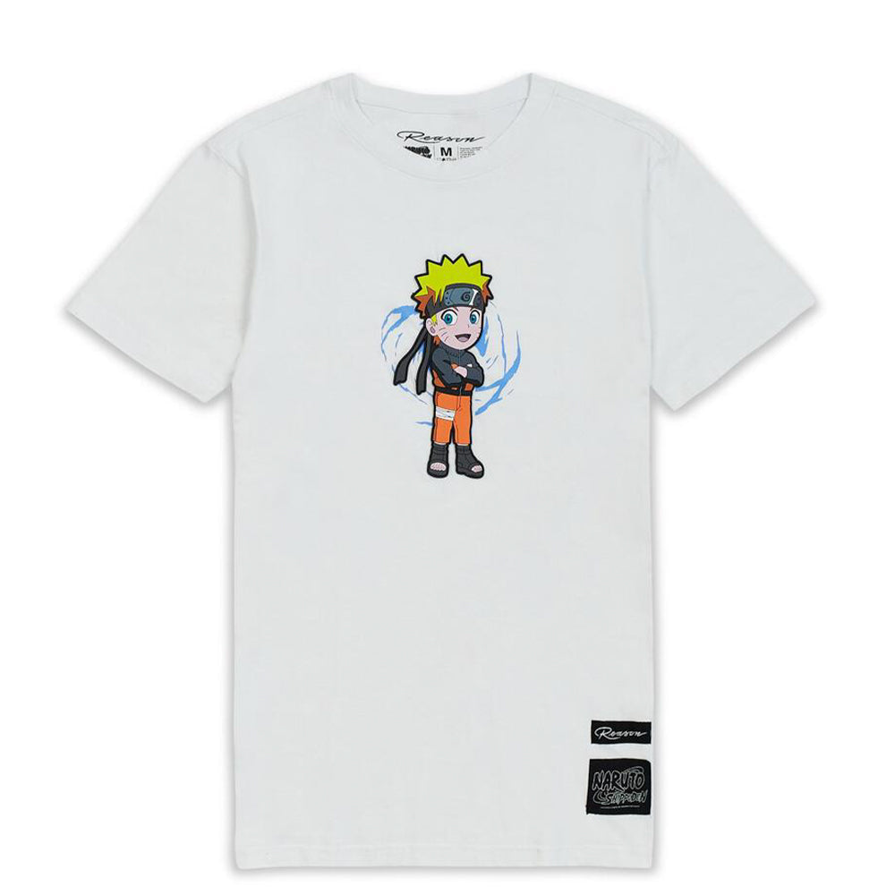 REASON Men Chibi Naruto T-Shirt (White)-White-X-Large-Nexus Clothing