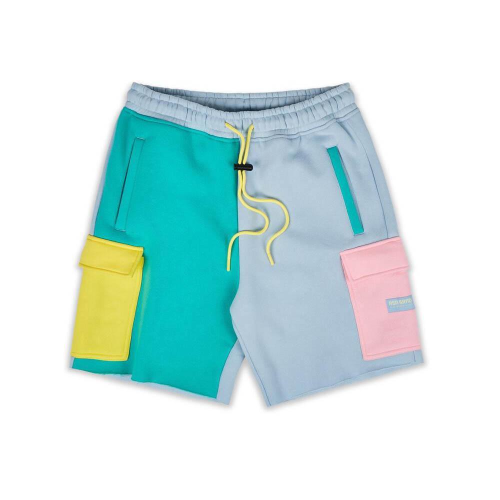 Reason Men Pastel Fleece Utility Shorts (Multi)-Multi-Small-Nexus Clothing