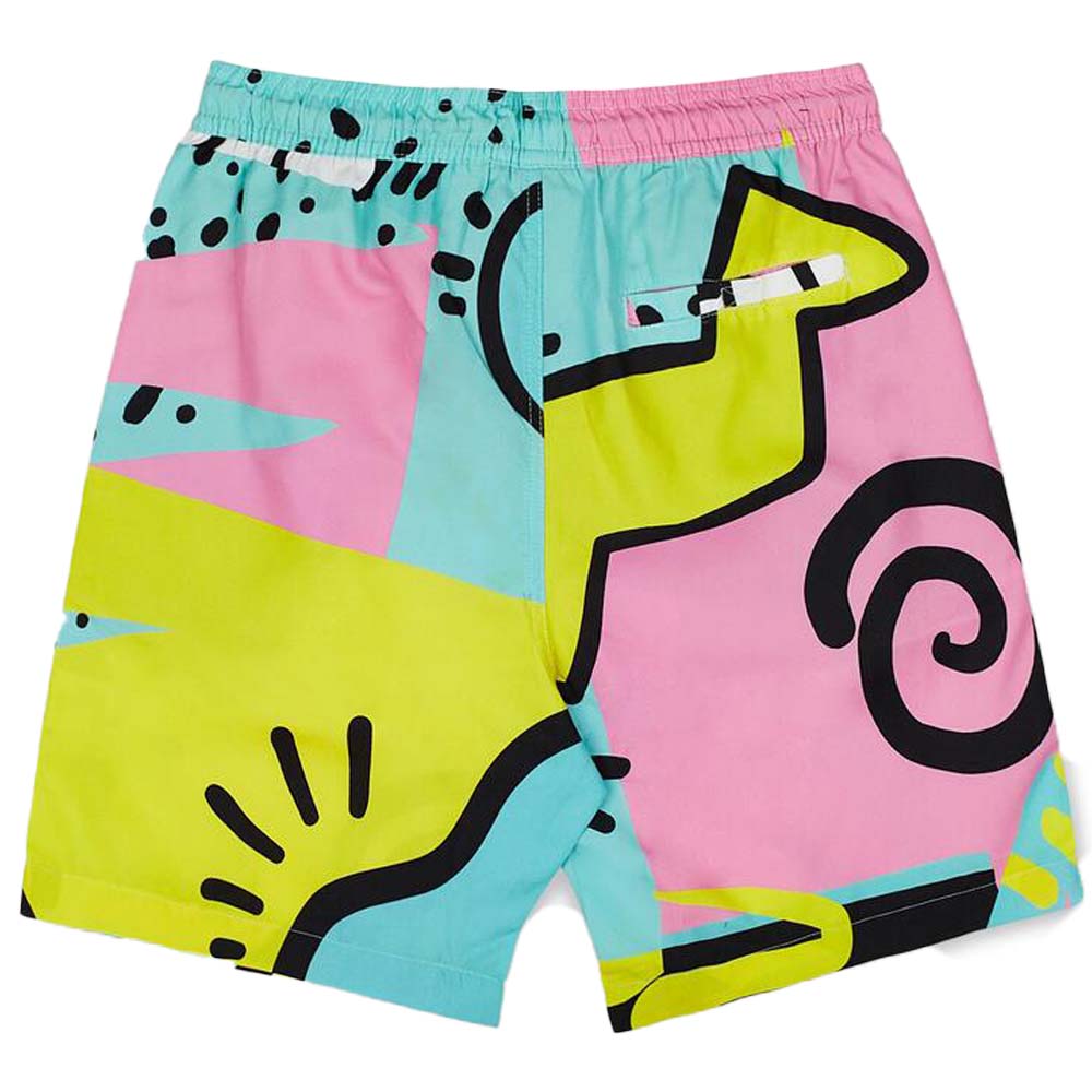 Reason Men Relax Swim Shorts (Pink yellow)-Nexus Clothing