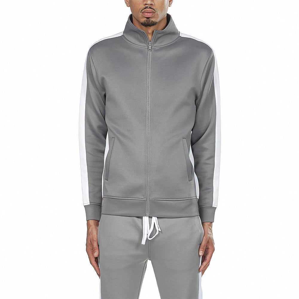 Rebel Minds Basic Track Jacket (Grey)-Grey White-Small-Nexus Clothing
