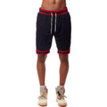 Rebel Minds Men Basic Solid Mesh Shorts Black Red