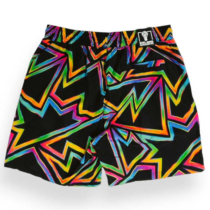 Rebel Minds Men Dimes 10 Board Swim Short (Black)-Nexus Clothing