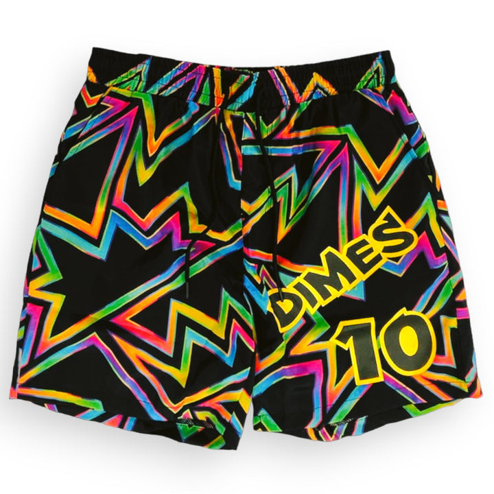 Rebel Minds Men Dimes 10 Board Swim Short (Black)-Black-XXX-Large-Nexus Clothing