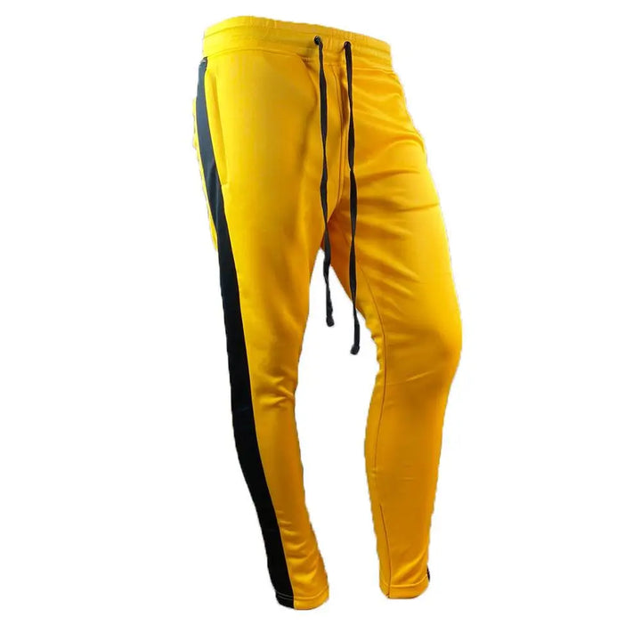 Rebel Minds Men Track Pants (Gold Black)-Nexus Clothing