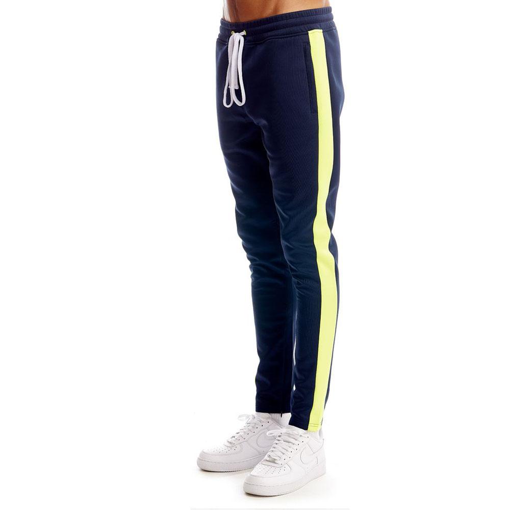 Rebel Minds Men Track Pants (Navy Yellow)-Navy Yellow-Small-Nexus Clothing