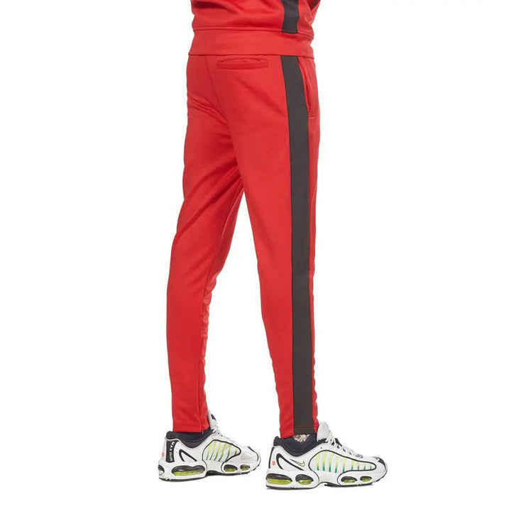 Rebel Minds Men Track Pants (Red Black)-Nexus Clothing