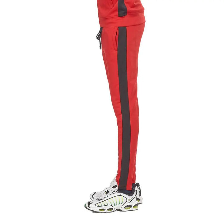 Rebel Minds Men Track Pants (Red Black)-Nexus Clothing