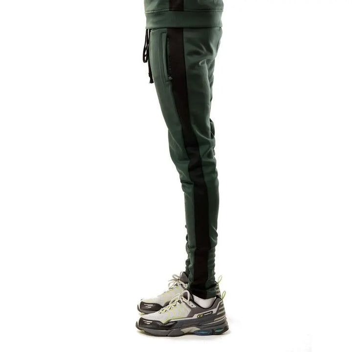 Rebel Minds Track Pants Hunter Green Black-Nexus Clothing