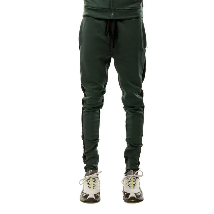 Rebel Minds Track Pants Hunter Green Black-Nexus Clothing