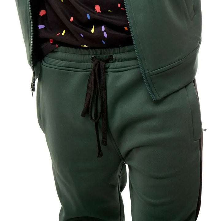 Rebel Minds Track Pants Hunter Green Black-Nexus Clothing