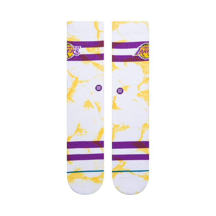 Stance Men Lakers Dyed Crew Socks (Gold)-Nexus Clothing