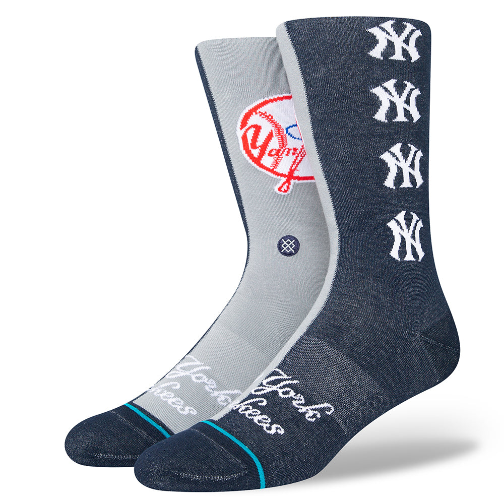 Stance Men New York Yankees Split Crew Socks (Navy)1