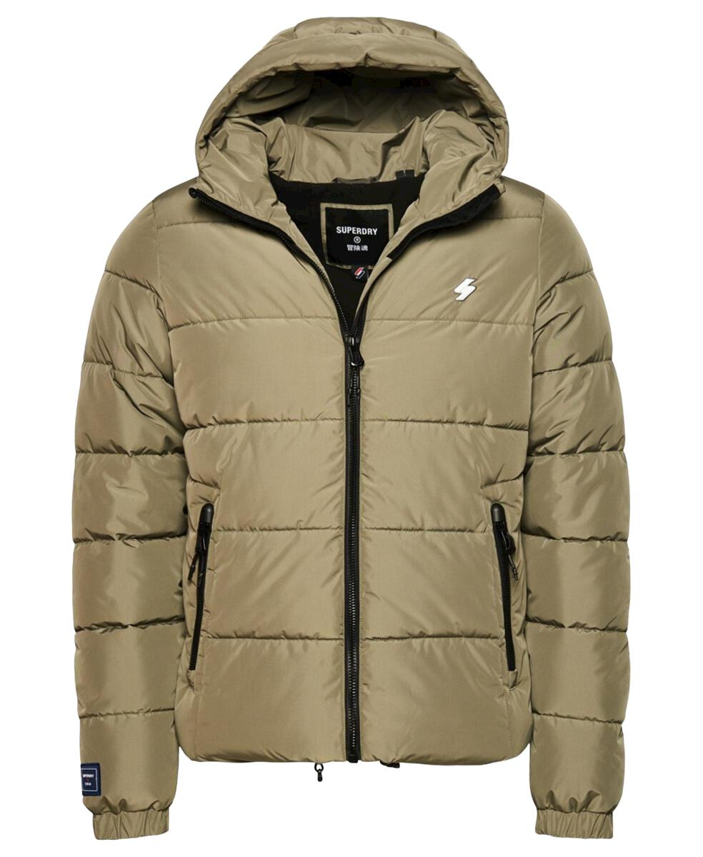 SuperDry Men Hooded Sports Puffer (Dusty Olive)-Dusty Olive-X-Large-Nexus Clothing