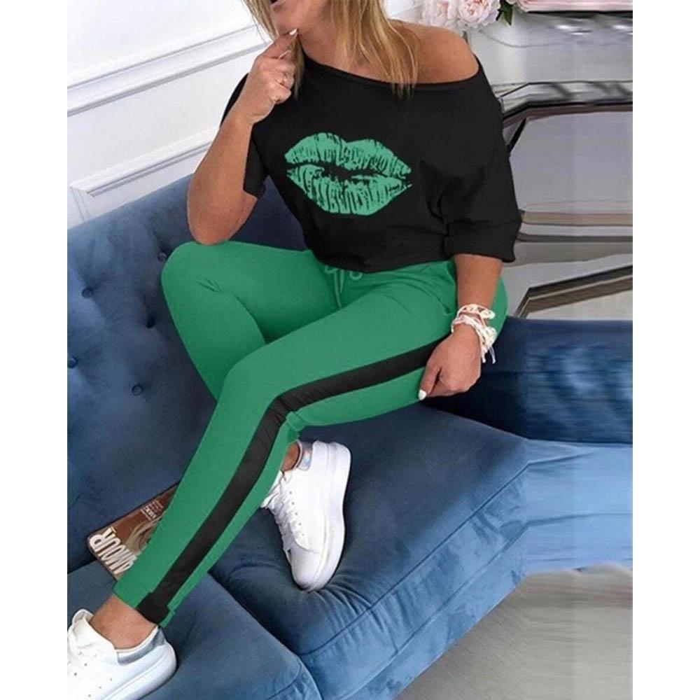 Supply Demand Women XOXO Crop Top Green-T-shirts-Supply Demand- Nexus Clothing