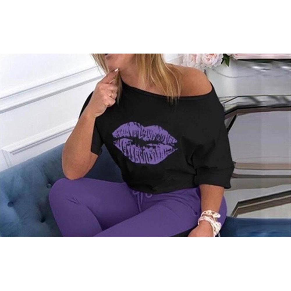 Supply Demand Women XOXO Crop Top Purple-T-shirts-Supply Demand- Nexus Clothing