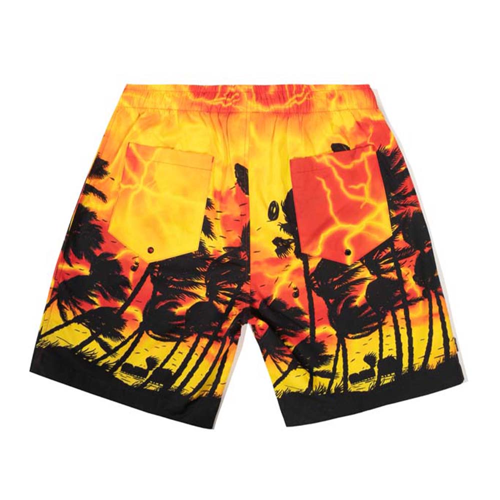 The Hundreds Men Beach Shorts (Orange)-Nexus Clothing