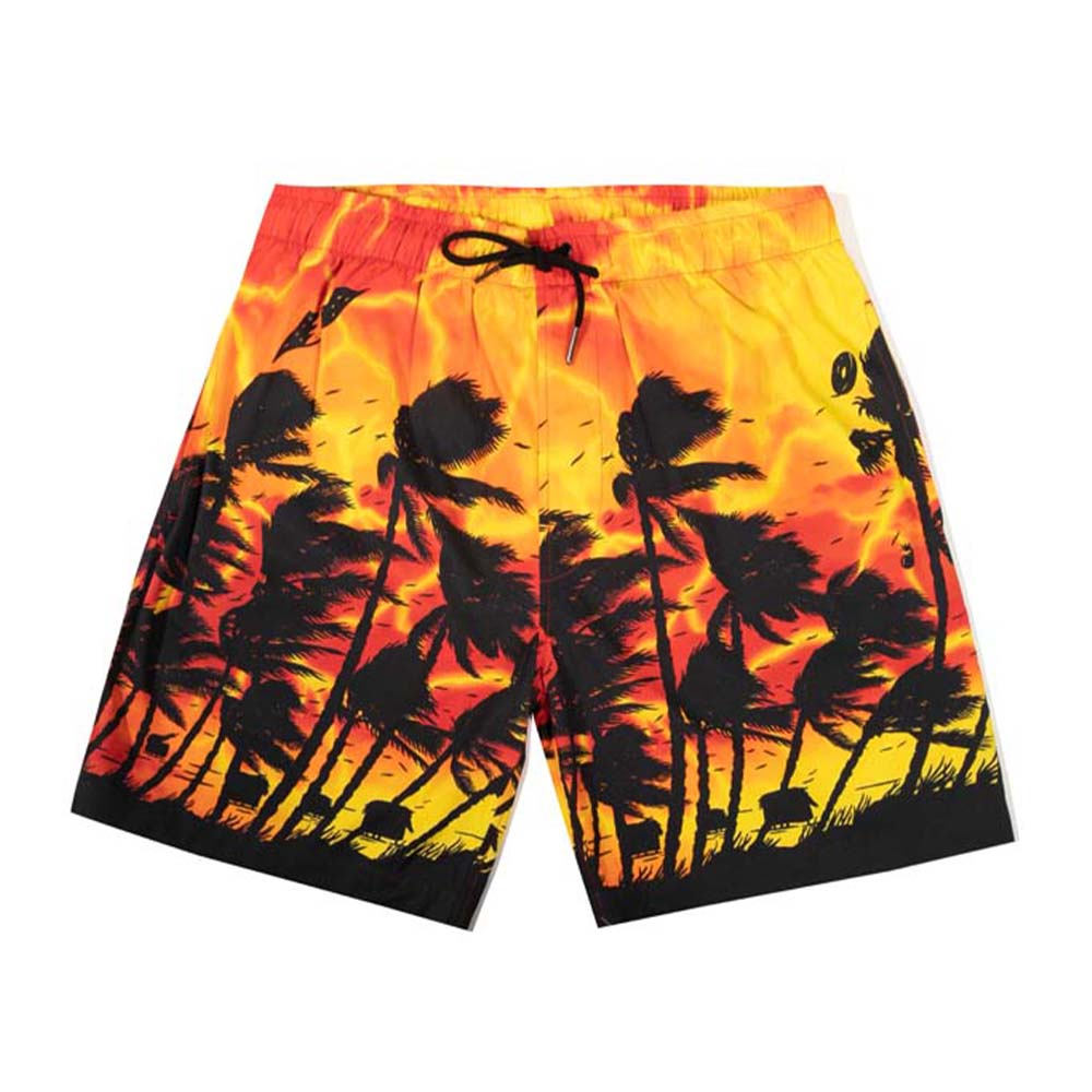 The Hundreds Men Beach Shorts (Orange)-Orange-Small-Nexus Clothing