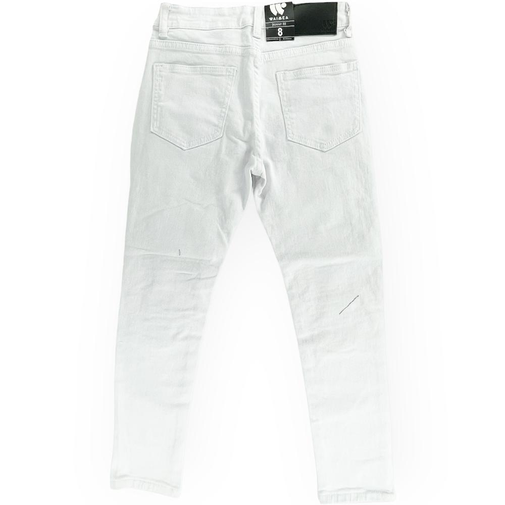 WaiMea Boys Moto Style Pants (White)-Nexus Clothing