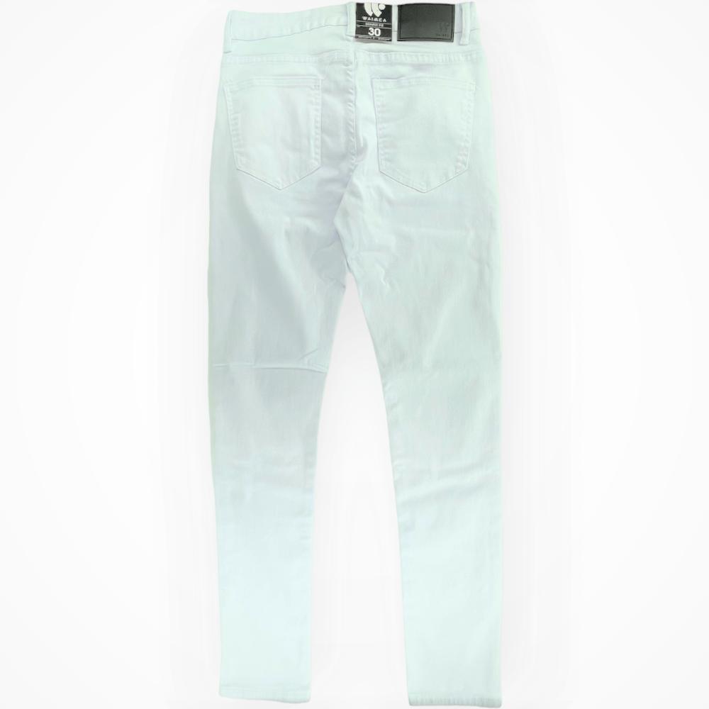 WaiMea Men Skinny Fit Jeans (White)-Nexus Clothing