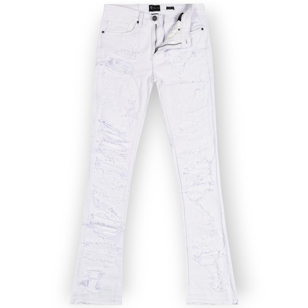 WaiMea Men Stacked Fit Jeans (White)