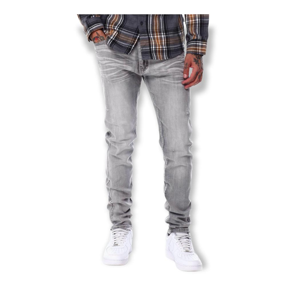 Waimea Men Skinny Fit Jeans (Grey Wash)-Grey Wash-40W X 32L-Nexus Clothing
