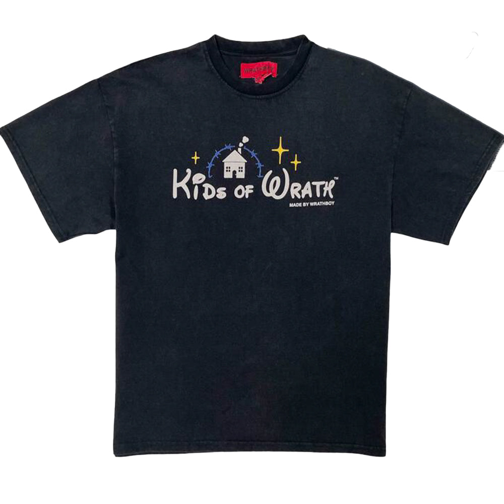 WrathBoy Men Kids Of Wrath T-Shirt (Black)-Black-XX-Large-Nexus Clothing