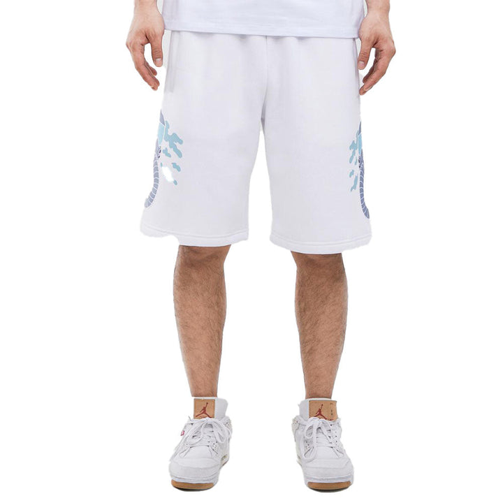 ZAZA Men Pilot High Fleece Shorts (White)-White-Small-Nexus Clothing